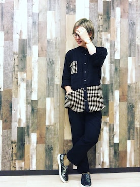 「チャイハネ（チャイハネ）のアイテム（シャツ/ブラウス）」を使った、takahiroshishidoさん（メンズ・170cm）の秋コーディネート