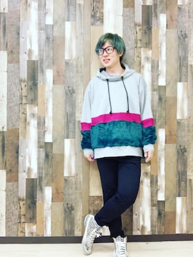 「チャイハネ（チャイハネ）のアイテム（パーカー）」を使った、takahiroshishidoさん（メンズ・170cm）の秋コーディネート