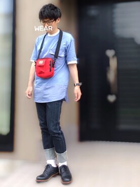 ショルダーバッグを使った 赤バッグ のメンズ人気ファッションコーディネート ユーザー その他ユーザー Wear