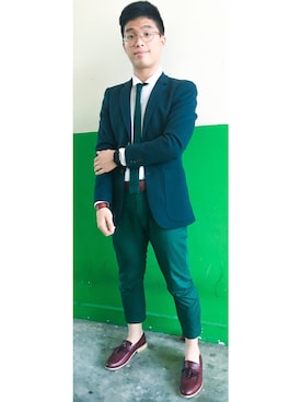 「TOPMAN（トップマン）のアイテム（フォーマルスーツ/小物）」を使った、Ryan 진치원 さん（メンズ・170cm）の春コーディネート