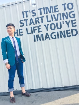 「TOPMAN（トップマン）のアイテム（フォーマルスーツ/小物）」を使った、Ryan 진치원 さん（メンズ・170cm）の春コーディネート