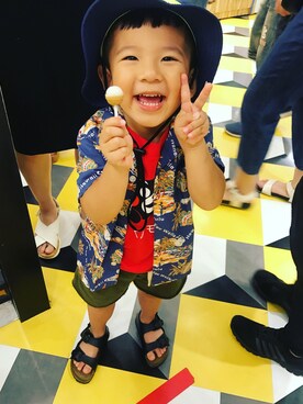 「アイテム（シャツ/ブラウス）」を使った、Ronnie Luoさん（キッズ・100cm）の夏コーディネート