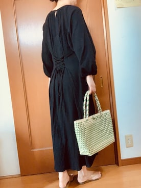 「クリアサンダル」｜「アイテム（ビーチサンダル）」を使った、Nonomisakuさん（レディース・170cm）の夏コーディネート