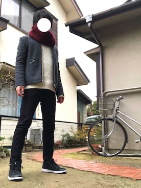 「Jordan」｜「アイテム（ブルゾン）」を使った、Kosukeさん（メンズ・167cm）の冬コーディネート