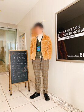 「アイテム（ブルゾン、ゴールド系）」を使った、𝔀𝓪𝓽𝓪𝓻𝓾さん（メンズ・170cm）の冬コーディネート
