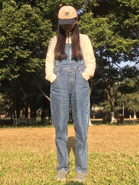 「HEAD（ヘッド）のアイテム（トップス）」を使った、Pittaaさん（レディース・168cm）の冬コーディネート