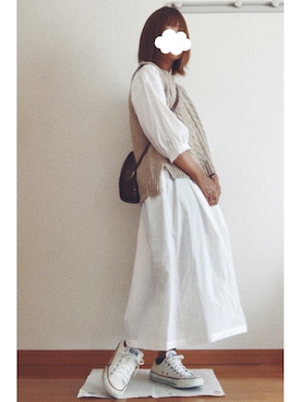 「and Quarter（アンドクオーター）のアイテム」を使った、SHIOさん（レディース・158cm）の秋コーディネート