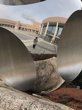 「H&M DIVIDED（エイチアンドエム　ディヴァイデッド）のアイテム（ジャケット/アウター、グリーン系）」を使った、ひひひさん（レディース・153cm）の冬コーディネート