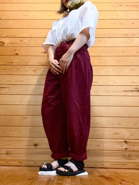 「ムラサキコーデ」｜ひひひさん（レディース・153cm）の夏コーディネート