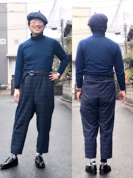 「SOLOSOCKS（ソロソックス）のアイテム」を使った、しゃちさん（メンズ・174cm）の冬コーディネート