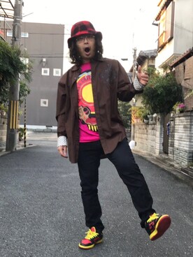「WOOLRICH（ウールリッチ）のアイテム（帽子）」を使った、しゃちさん（メンズ・174cm）の春コーディネート