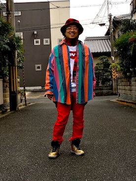 「WOOLRICH（ウールリッチ）のアイテム（帽子）」を使った、しゃちさん（メンズ・174cm）の秋コーディネート