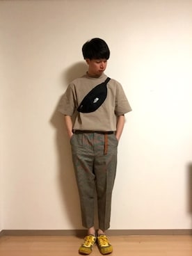 キノピー使用「Steven Alan（＜Steven Alan＞ TRKY LOOSE MOCKNECK-TEE/Tシャツ）」的時尚穿搭