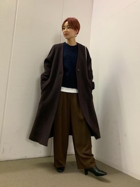 「PHILIPPE AUDIBERT（フィリップ オーディベール）のアイテム（バッグ）」を使った、sudoemiさん（レディース・160cm）の冬コーディネート