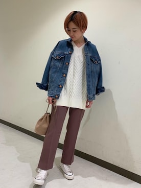 「RED CARD TOKYO（レッドカード）のアイテム（ジャケット/アウター）」を使った、sudoemiさん（レディース・160cm）の冬コーディネート