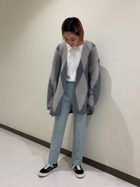 「BEAUTY&YOUTH UNITED ARROWS（ビューティーアンドユースユナイテッドアローズ）のBY ダブルクロススリムテーパードパンツ -ウォッシャブル- ◆（その他パンツ）」を使った、sudoemiさん（レディース・160cm）の秋コーディネート