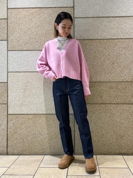 「Tシャツ/カットソー」｜「アイテム（スリッポン）」を使った、sudoemiさん（レディース・160cm）の秋コーディネート
