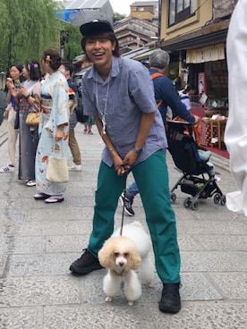 「JOURNAL STANDARD relume（ジャーナルスタンダード　レリューム）のアイテム（帽子）」を使った、ittoさん（メンズ・180cm）の夏コーディネート