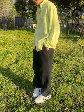 「Polo Ralph Lauren」｜「アイテム（スウェットパンツ）」を使った、ittoさん（メンズ・180cm）の春コーディネート