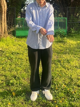 「Polo Ralph Lauren」｜「アイテム（スウェットパンツ）」を使った、ittoさん（メンズ・180cm）の春コーディネート