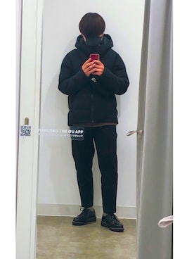 「WYM LIDNM（ウィム バイ リドム）のMILANO RIB HEAVY WEIGHT PO KNIT（ニット/セーター）」を使った、ゆーまさん（メンズ・170cm）の冬コーディネート