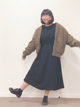 「chocomee（チョコミー）のアイテム（ワンピース/ドレス）」を使った、うなさん（レディース・153cm）の冬コーディネート