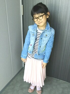「アイテム（パンプス）」を使った、emさん（キッズ・110cm）の春コーディネート