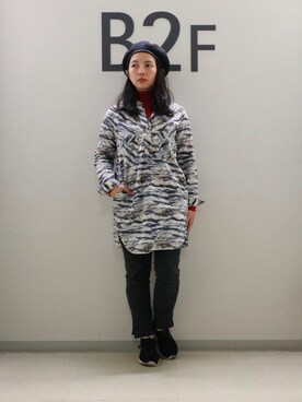 「ADAM ET ROPE'（アダムエロペ）のアイテム（ハンチング/ベレー帽）」を使った、sayuri maedaさん（レディース・150cm）の冬コーディネート