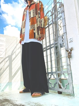 「EDWIN（エドウィン）のアイテム（サンダル）」を使った、tamtamrompさん（メンズ・170cm）の春コーディネート