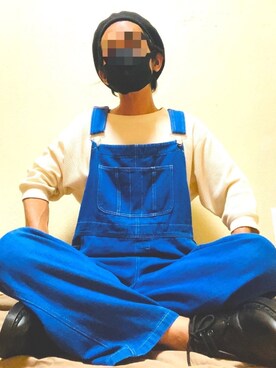 「UNIQLO（ユニクロ）のワッフルクルーネックT（7分袖）（Tシャツ/カットソー）」を使った、tamtamrompさん（メンズ・170cm）の春コーディネート