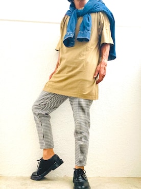 「かたかけ」｜tamtamrompさん（メンズ・170cm）の夏コーディネート