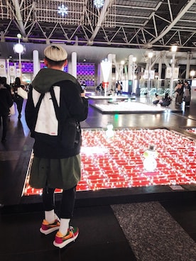 「ナイキ」｜「アイテム（モッズコート）」を使った、Fat   🇹🇼🇯🇵さん（メンズ・170cm）の冬コーディネート