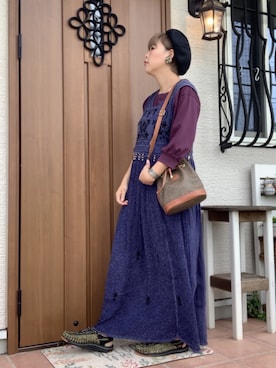 バングル リストバンドを使った 紫コーデ のレディース人気ファッションコーディネート Wear