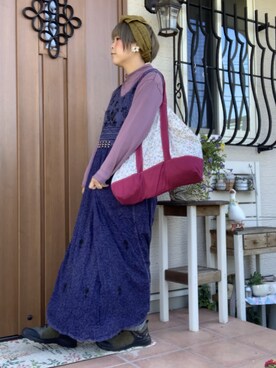 ヘアバンドを使った 紫コーデ の人気ファッションコーディネート Wear