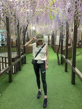 「MichaelKors」｜「アイテム（キャップ）」を使った、Yumiゆみさん（レディース・159cm）の夏コーディネート