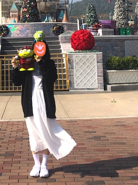 「CDG（シーディージー）のアイテム（ジャケット/アウター）」を使った、lizさん（レディース・152cm）の冬コーディネート