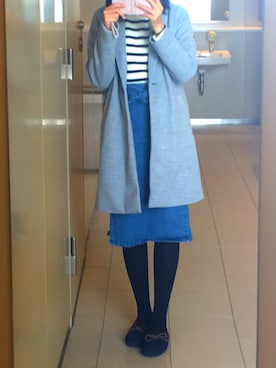 「FUN（ファン）のアイテム（チェスターコート）」を使った、Wさん（レディース・158cm）の冬コーディネート