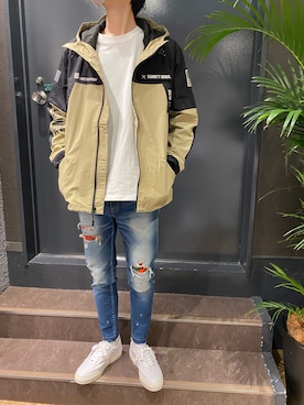 「B2nd」｜「アイテム（ジャケット/アウター）」を使った、notoさん（メンズ・182cm）の春コーディネート