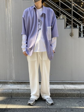 「B'2nd（ビーセカンド）のアイテム（トップス）」を使った、notoさん（メンズ・182cm）の夏コーディネート
