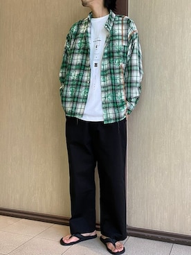 「Uncut Bound（アンカットバウンド）のアイテム」を使った、notoさん（メンズ・182cm）の夏コーディネート