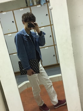 「Right-on（ライトオン）のアイテム（チノパンツ）」を使った、よーちぇけさん（メンズ・178cm）の春コーディネート