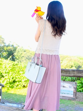 「MARC JACOBS（マークジェイコブス）のアイテム（トートバッグ）」を使った、ゆーかさん（レディース・165cm）の秋コーディネート