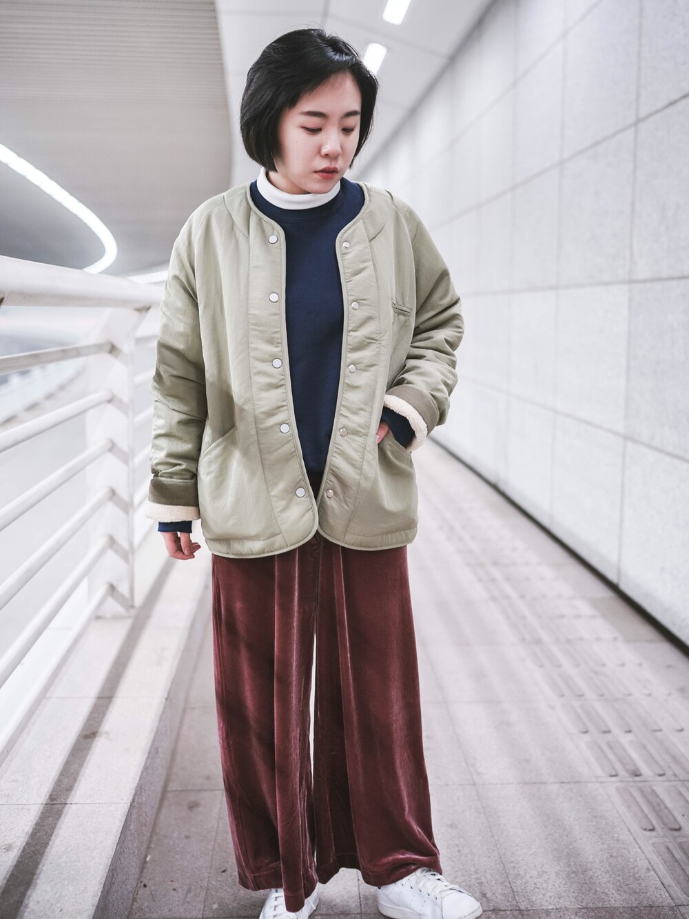 yukiさんの「ベロアワイドパンツ（UNIQLO）」を使ったコーディネートの1枚目の写真