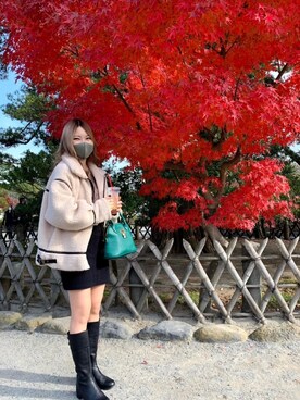「rps（アールピーエス）のアイテム（その他アウター）」を使った、りーさん（レディース・153cm）の冬コーディネート
