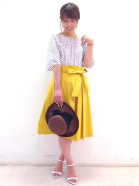 「ef-de（エフデ）のアイテム」を使った、ef-de STAFFさん（レディース・161cm）の夏コーディネート