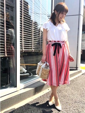 「CLEARIMPRESSION （クリアインプレッション）のアイテム」を使った、ef-de STAFFさん（レディース・161cm）の夏コーディネート
