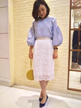 「ef-de（エフデ）のアイテム」を使った、ef-de STAFFさん（レディース・156cm）の夏コーディネート