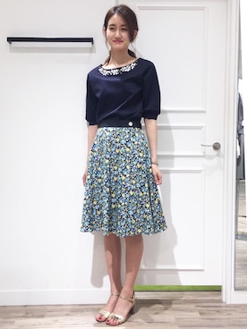 「ef-de（エフデ）のアイテム」を使った、ef-de STAFFさん（レディース・167cm）の夏コーディネート