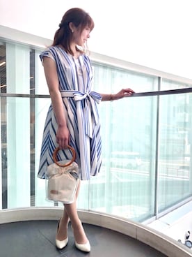 「ef-de（エフデ）のアイテム」を使った、ef-de STAFFさん（レディース・161cm）の夏コーディネート