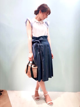 「ef-de（エフデ）のアイテム」を使った、ef-de STAFFさん（レディース・161cm）の夏コーディネート